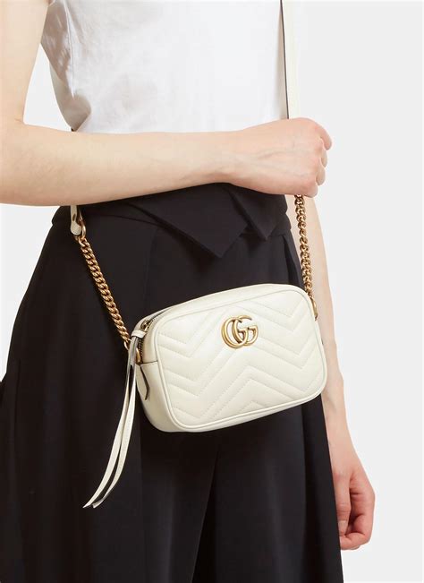 white mini gucci marmont|Gucci Marmont mini bag price.